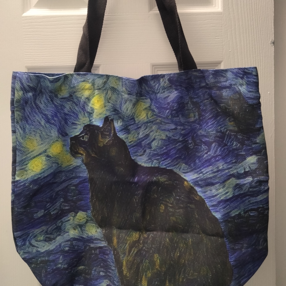 Cat Van Gogh Tote Bag